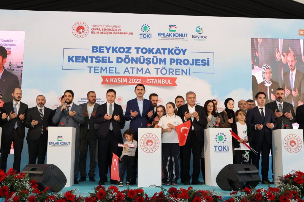 Beykoz’da Tarihi Toplu Konut Projesinin Temelini Bakan Kurum Attı